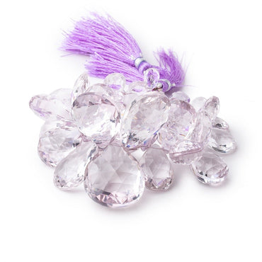 10x6-28x23mm Pink Amethyst faceted pear beads 7 inch 38 pieces AAA (ONLINE ORDER ONLY)