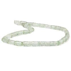 10x6.5-14x6.5mm Prasiolite concave faceted tubes 16 inch 35 beads AAA (ONLINE ORDER ONLY)