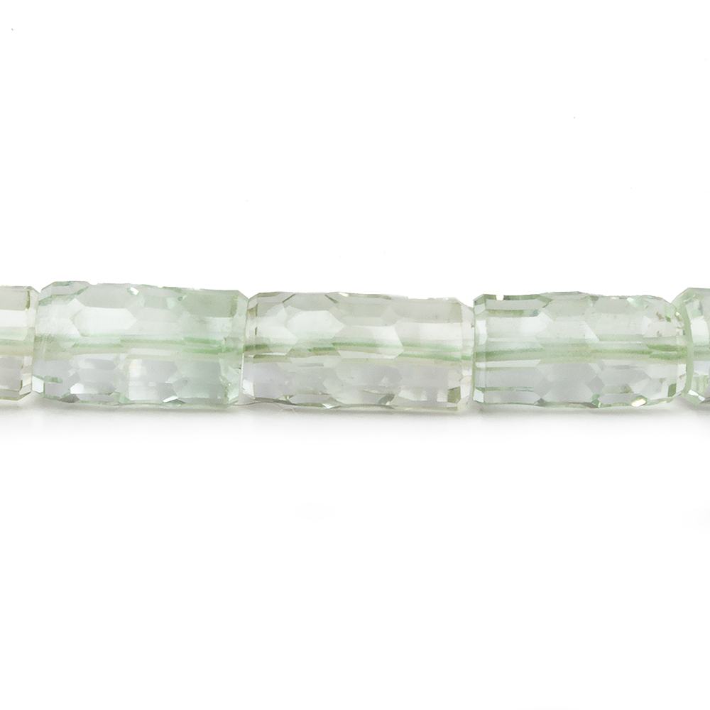 10x6.5-14x6.5mm Prasiolite concave faceted tubes 16 inch 35 beads AAA (ONLINE ORDER ONLY)