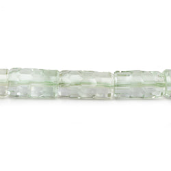 10x6.5-14x6.5mm Prasiolite concave faceted tubes 16 inch 35 beads AAA (ONLINE ORDER ONLY)