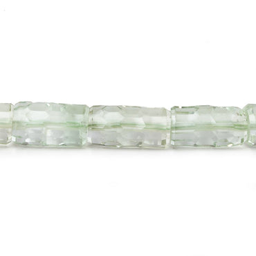 10x6.5-14x6.5mm Prasiolite concave faceted tubes 16 inch 35 beads AAA (ONLINE ORDER ONLY)