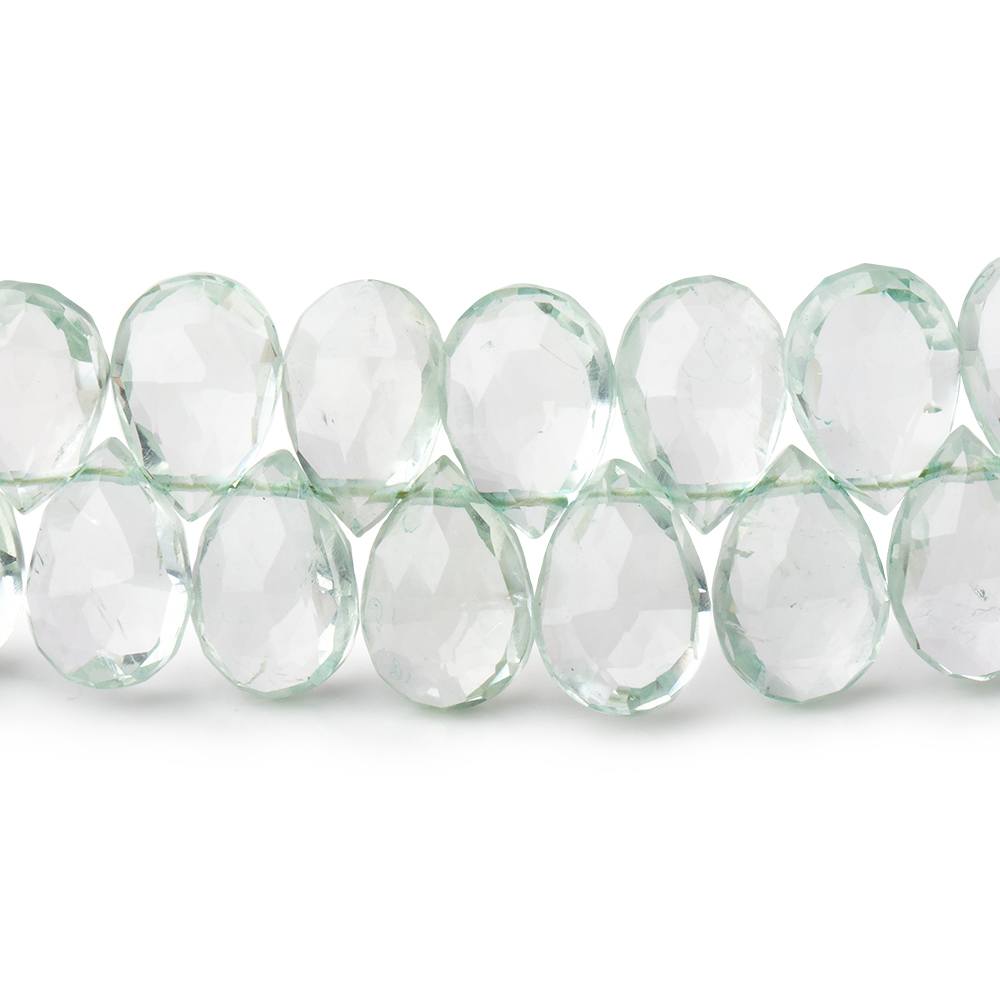10x6.5mm Prasiolite faceted pear beads 7.75 inch 56 pieces (ONLINE ORDER ONLY)