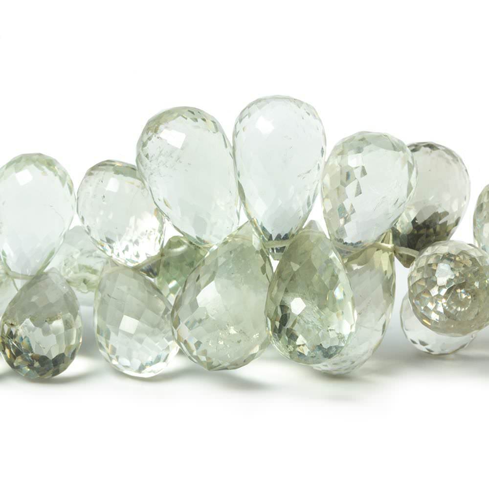 10x6mm-17x10mm Prasiolite Faceted Tear Drop Beads 9.5 inch 75 pieces AAA (ONLINE ORDER ONLY)