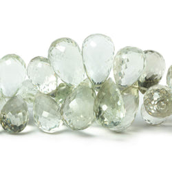 10x6mm-17x10mm Prasiolite Faceted Tear Drop Beads 9.5 inch 75 pieces AAA (ONLINE ORDER ONLY)