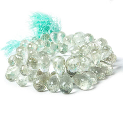 10x6mm-17x10mm Prasiolite Faceted Tear Drop Beads 9.5 inch 75 pieces AAA (ONLINE ORDER ONLY)