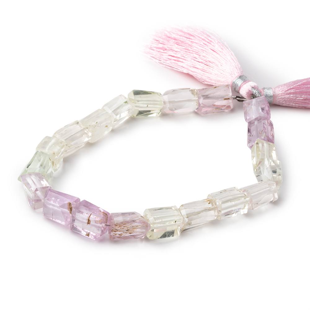 10x7-11x7mm Kunzite and Hiddenite Faceted Nugget Beads 8 inch 20 pieces (ONLINE ORDER ONLY)