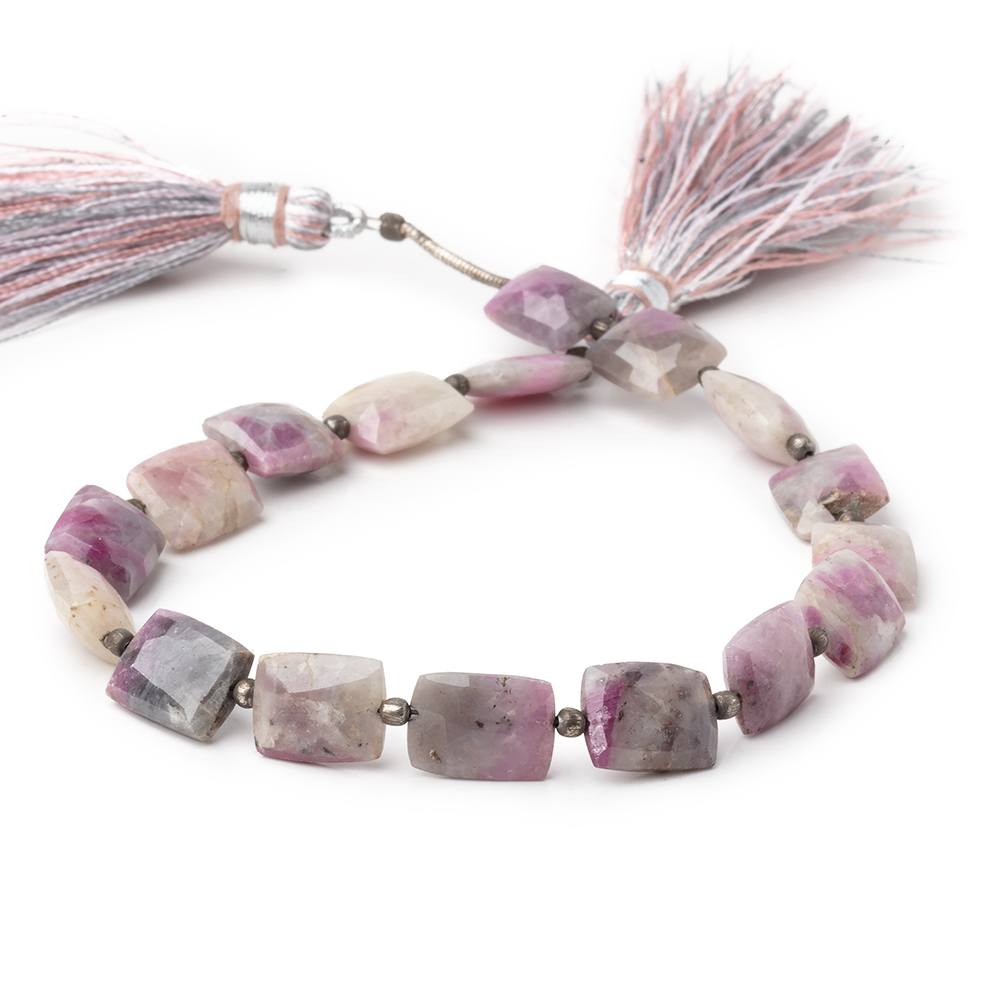 10x7-11x8mm Ruby in Marble Faceted Rectangle Beads 8 inch 16 pieces (ONLINE ORDER ONLY)