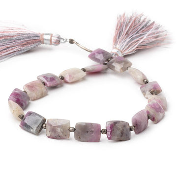 10x7-11x8mm Ruby in Marble Faceted Rectangle Beads 8 inch 16 pieces (ONLINE ORDER ONLY)