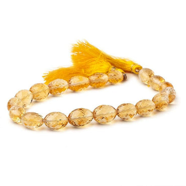 10x7-11x8mm Citrine Faceted Olive Beads 8.5 inch 20 pieces (ONLINE ORDER ONLY)