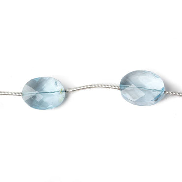 10x7-13x10mm Sky Blue Topaz faceted oval beads 8 inch 7 pieces AA (ONLINE ORDER ONLY)