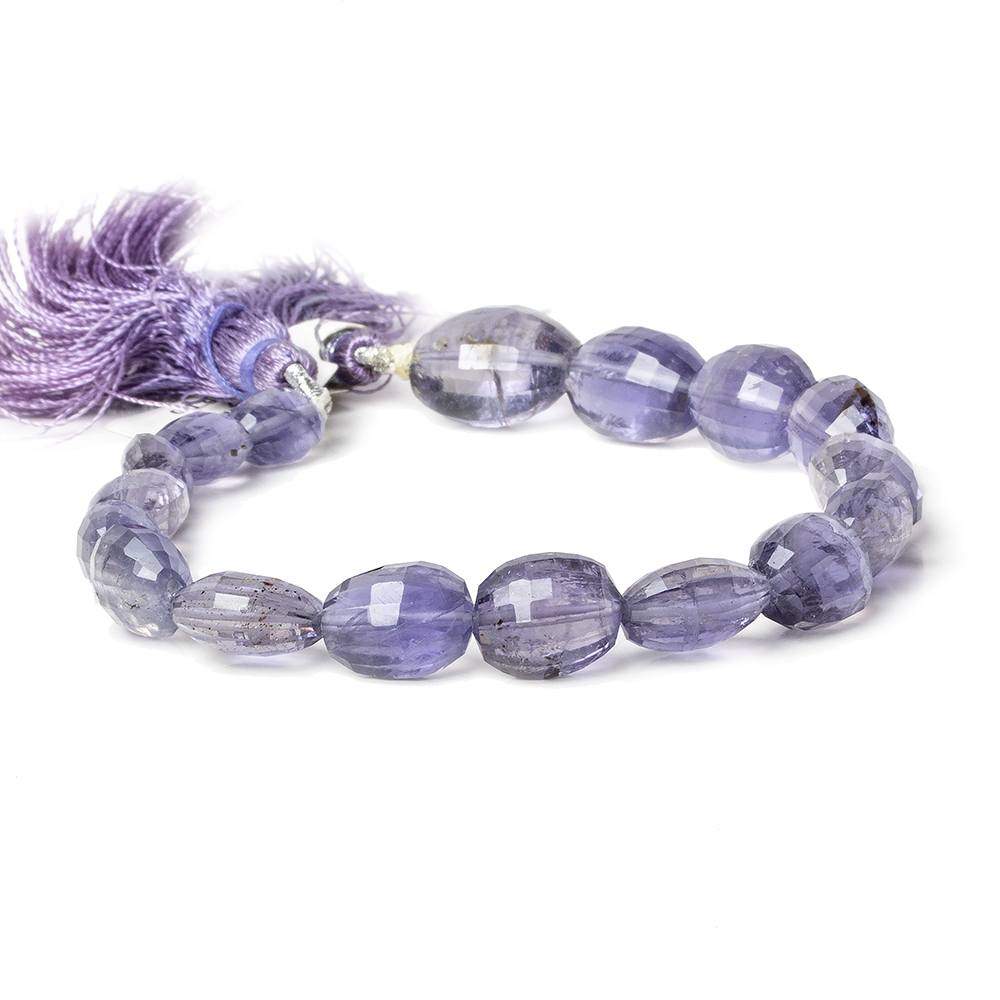 10x7-14.5x11mm Iolite Checkerboard Faceted Oval Beads 8 inch 17 pieces A (ONLINE ORDER ONLY)