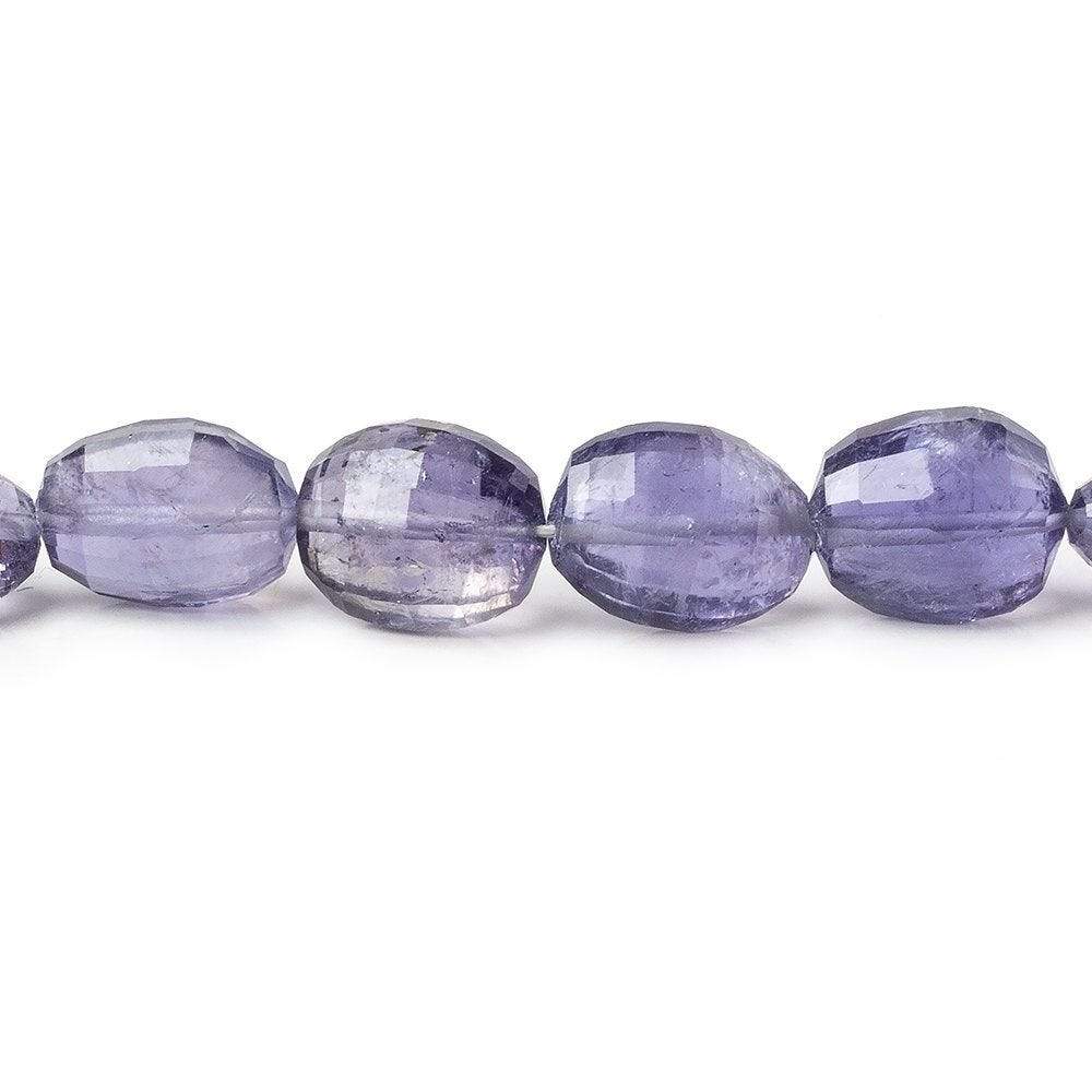 10x7-14.5x11mm Iolite Checkerboard Faceted Oval Beads 8 inch 17 pieces A (ONLINE ORDER ONLY)