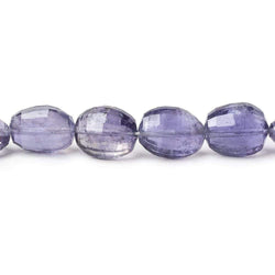 10x7-14.5x11mm Iolite Checkerboard Faceted Oval Beads 8 inch 17 pieces A (ONLINE ORDER ONLY)