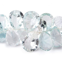 10x7-14x10mm Sky Blue Topaz Pavilion Faceted Pears 8 inch 56 beads AAA (ONLINE ORDER ONLY)