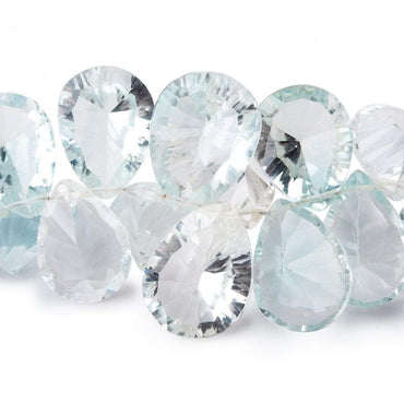 10x7-14x10mm Sky Blue Topaz Pavilion Faceted Pears 8 inch 56 beads AAA (ONLINE ORDER ONLY)