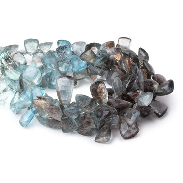 10x7-14x8mm Moss Aquamarine Top Drilled Faceted Points 6.5 inch 48 Beads (ONLINE ORDER ONLY)