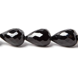 10x7-14x9mm Black Spinel Straight Drilled Faceted Tear Drop beads 16 inch 35 beads (ONLINE ORDER ONLY)