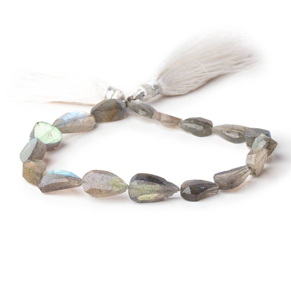 10x7-15x9mm Labradorite Pear Beads 8 inch 16 pieces (ONLINE ORDER ONLY)