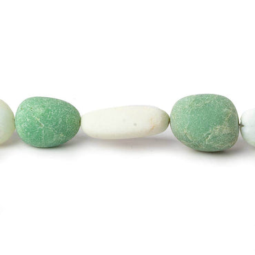 10x7-16x10mm Matte Green Tanzanian Opal Nugget Beads 18 inch 37 pcs (ONLINE ORDER ONLY)