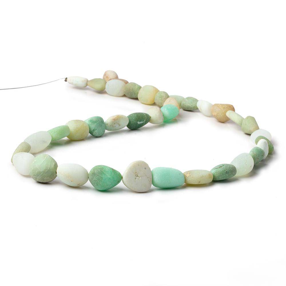 10x7-16x10mm Matte Green Tanzanian Opal Nugget Beads 18 inch 37 pcs (ONLINE ORDER ONLY)