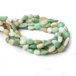 10x7-16x10mm Matte Green Tanzanian Opal Nugget Beads 18 inch 37 pcs (ONLINE ORDER ONLY)