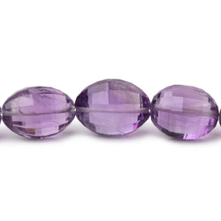 10x7-16x12mm Amethyst Checkerboard Faceted Ovals 16.5 inch 30 Beads (ONLINE ORDER ONLY)