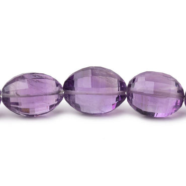 10x7-16x12mm Amethyst Checkerboard Faceted Ovals 16.5 inch 30 Beads (ONLINE ORDER ONLY)
