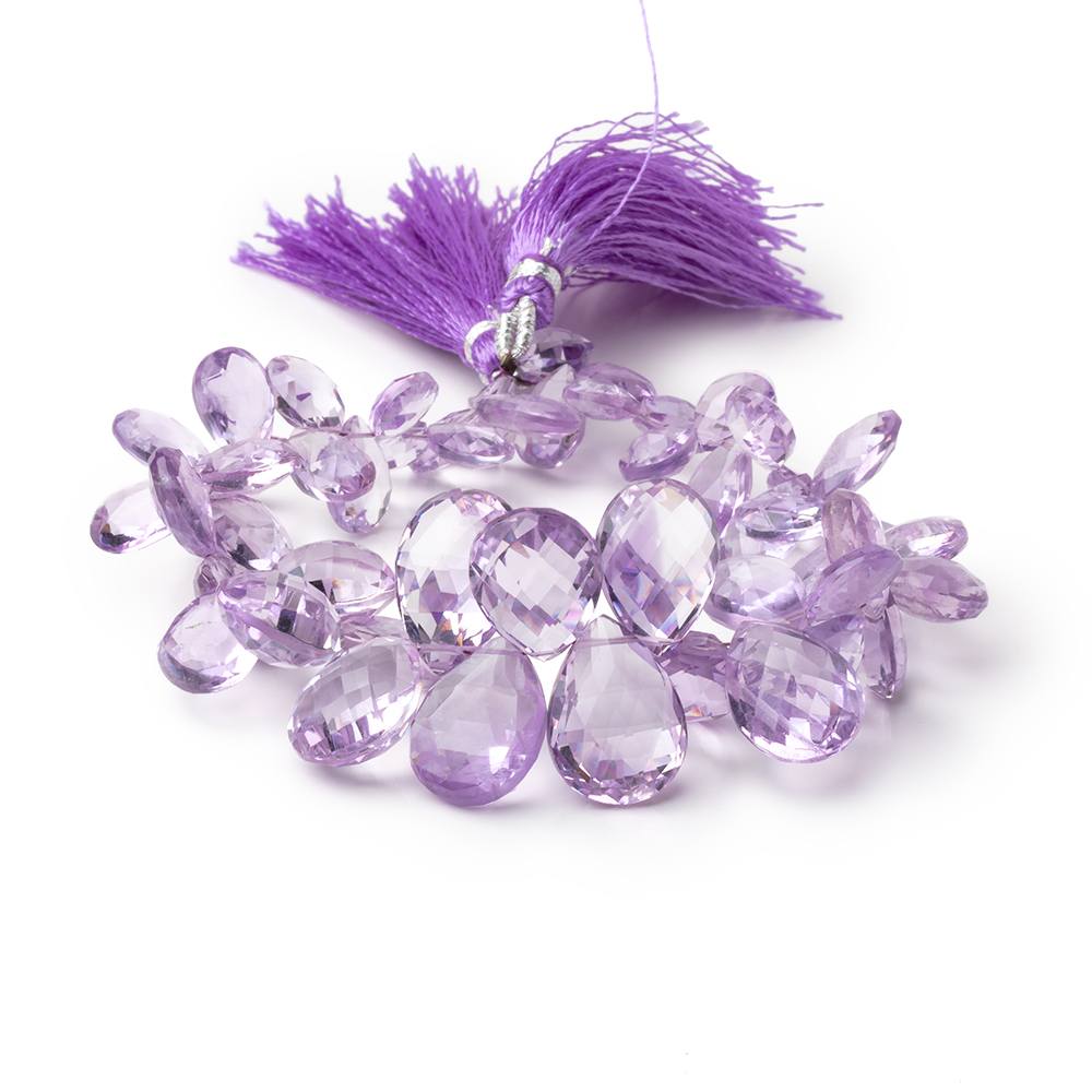 10x7-16x12mm Pink Amethyst Faceted Pear 8 inch 53 Beads AAA (ONLINE ORDER ONLY)