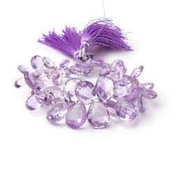 10x7-16x12mm Pink Amethyst Faceted Pear 8 inch 53 Beads AAA (ONLINE ORDER ONLY)