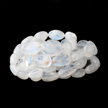 10x7-17x13mm Rainbow Moonstone Plain Nugget Beads 18 inch 36 pieces (ONLINE ORDER ONLY)