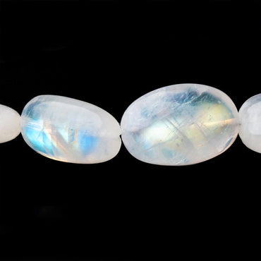 10x7-17x13mm Rainbow Moonstone Plain Nugget Beads 18 inch 36 pieces (ONLINE ORDER ONLY)