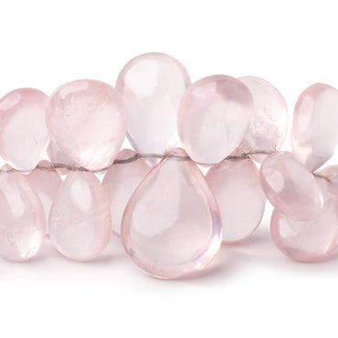10x7-20x16mm Rose Quartz Plain Pear 6 inch 46 Beads AA (ONLINE ORDER ONLY)