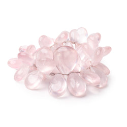 10x7-20x16mm Rose Quartz Plain Pear 6 inch 46 Beads AA (ONLINE ORDER ONLY)