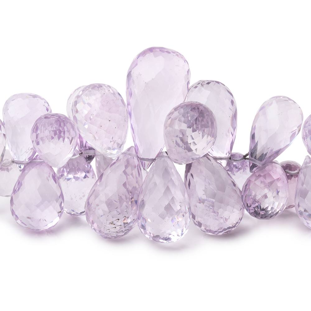 10x7-21x11mm Pink Amethyst Faceted Tear Drop Beads 8 inch 67 pieces AAA (ONLINE ORDER ONLY)