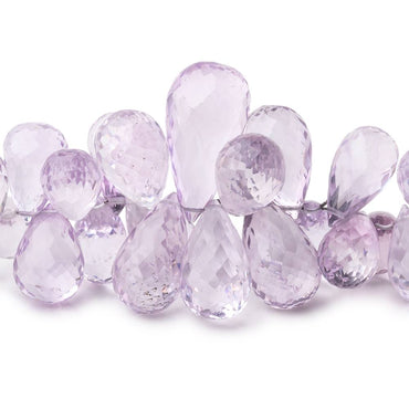 10x7-21x11mm Pink Amethyst Faceted Tear Drop Beads 8 inch 67 pieces AAA (ONLINE ORDER ONLY)