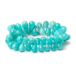 10x7.5-11x8mm Amazonite Faceted Tear Drop Beads 7.5 inch 50 pieces AA (ONLINE ORDER ONLY)