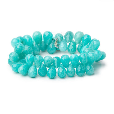10x7.5-11x8mm Amazonite Faceted Tear Drop Beads 7.5 inch 50 pieces AA (ONLINE ORDER ONLY)