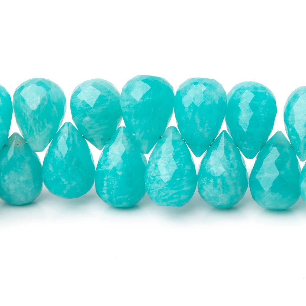 10x7.5-11x8mm Amazonite Faceted Tear Drop Beads 7.5 inch 50 pieces AA (ONLINE ORDER ONLY)