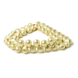 10x7mm 14kt Gold plated Copper Brushed Tear Drop Beads 8 inch 46 pieces (ONLINE ORDER ONLY)