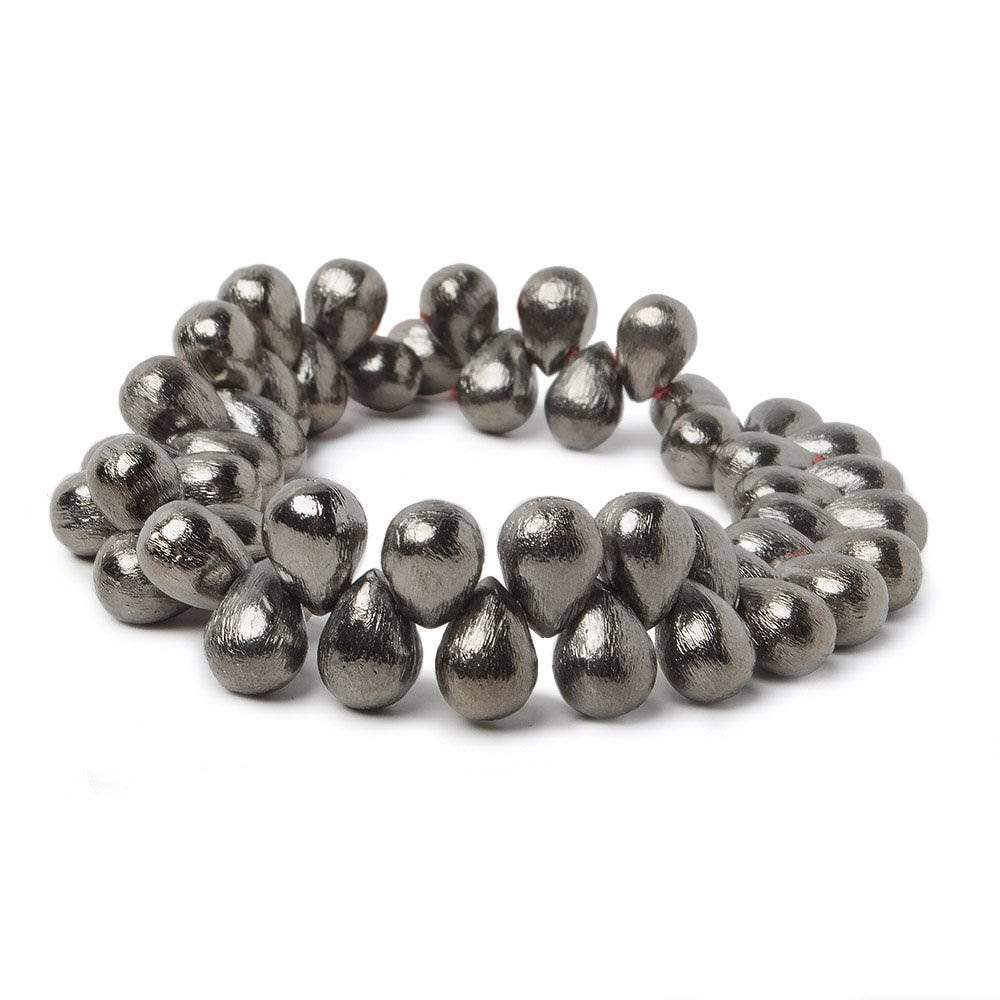 10x7mm Black Gold plated Copper Brushed Tear Drop Beads 8 inch 46 pieces (ONLINE ORDER ONLY)