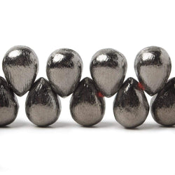 10x7mm Black Gold plated Copper Brushed Tear Drop Beads 8 inch 46 pieces (ONLINE ORDER ONLY)
