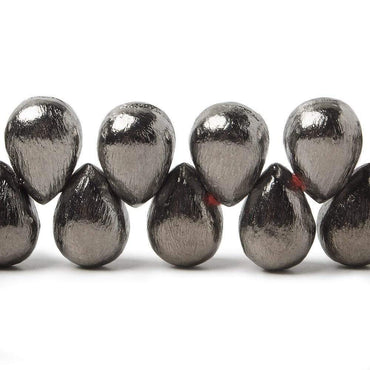 10x7mm Black Gold plated Copper Brushed Tear Drop Beads 8 inch 46 pieces (ONLINE ORDER ONLY)