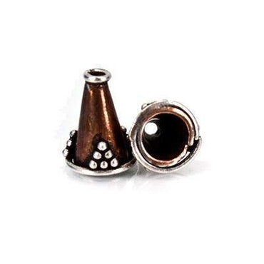 10x7mm Copper and Sterling Silver Cone, Set of 2 (ONLINE ORDER ONLY)