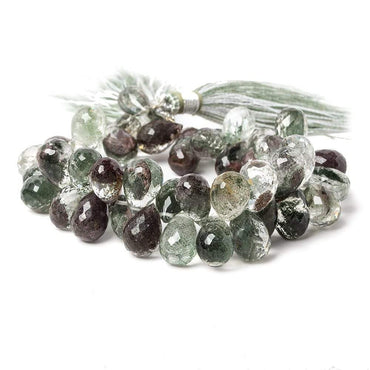10x7mm Moss Quartz Faceted Tear Drop Beads 8 inch 56 pieces (ONLINE ORDER ONLY)
