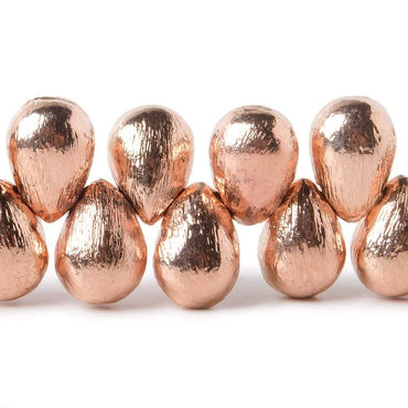 10x7mm Rose Gold plated Copper Brushed Tear Drop Beads 8 inch 46 pieces (ONLINE ORDER ONLY)