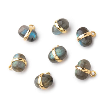 10x7mm Vermeil Bezel Labradorite Plain Oval Pendant 1 Focal piece (ONLINE ORDER ONLY)