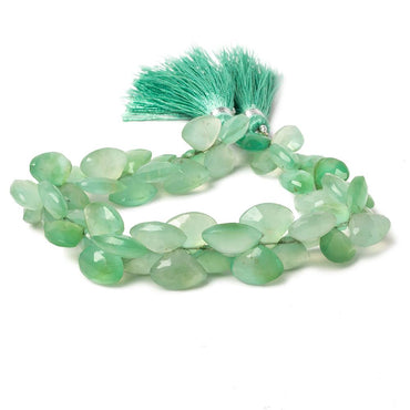 10x8-10x12mm Chrysoprase Faceted Fans 7.5 inch 53 beads (ONLINE ORDER ONLY)