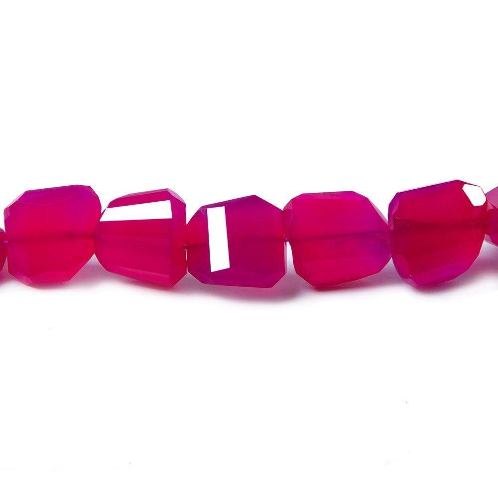 10x8-11x10mm Neon Pink Chalcedony faceted nuggets 16 inch 36 beads (ONLINE ORDER ONLY)