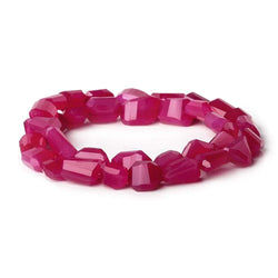 10x8-11x10mm Neon Pink Chalcedony faceted nuggets 16 inch 36 beads (ONLINE ORDER ONLY)
