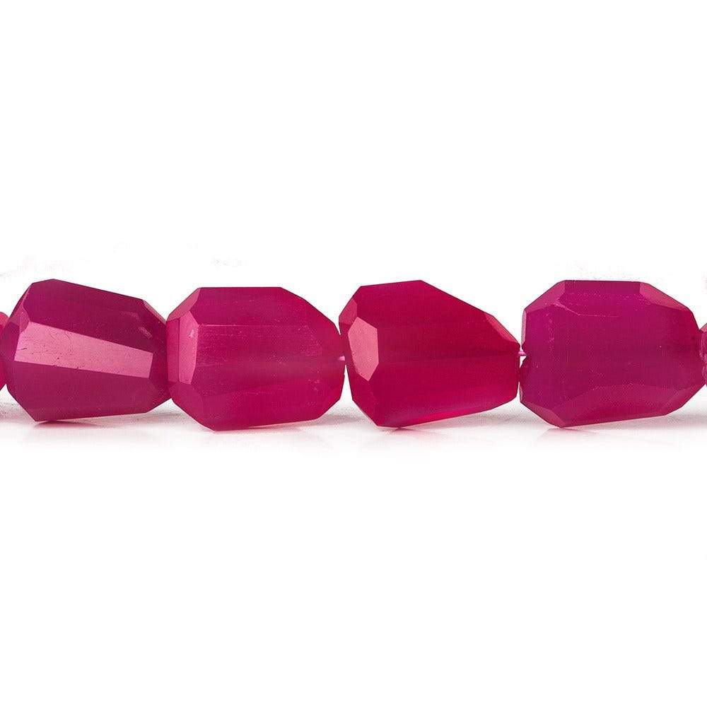 10x8-11x10mm Neon Pink Chalcedony faceted nuggets 16 inch 36 beads (ONLINE ORDER ONLY)